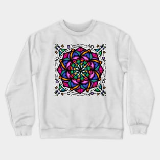 Stained Glass Flower Crewneck Sweatshirt